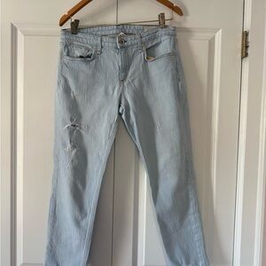 Rag & Bone Dre Low Rise Slim Boyfriend Jeans Light Wash Distressed